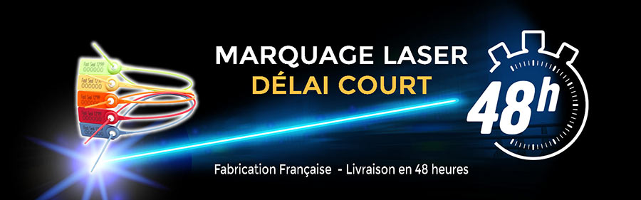 Scelle plastique avec marquage laser