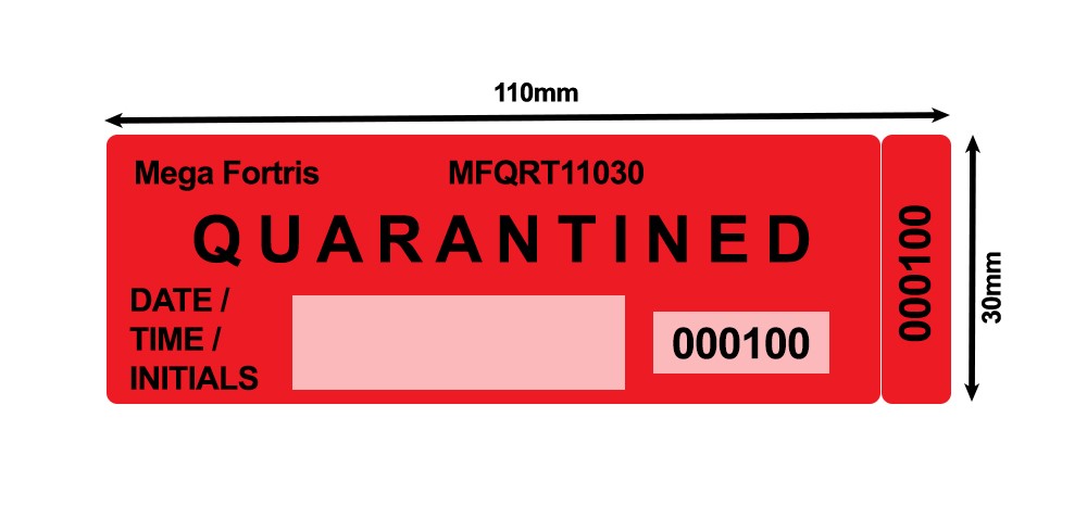 etiquette securisee quarantaine covid 19 mega fortris france | Fabricant de scellés de sécurité depuis 1996