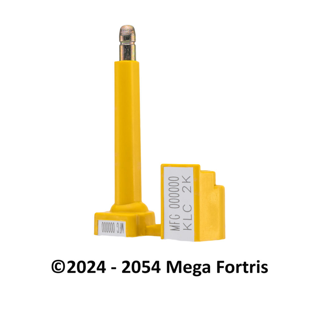 Scellé haute sécurité 2K Klicker pour conteneur - plomb bouteille bicolore