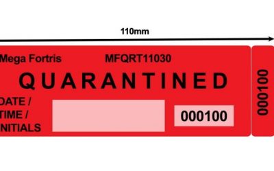 Etiquette sécurisée quarantaine covid-19 Megafortris France